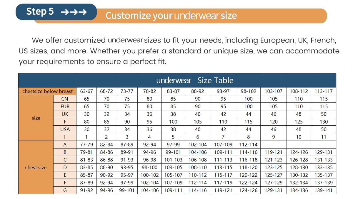 Customize your underwear size