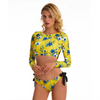 Women Two Piece Rash Guard Swimsuits Swim Shirt Bathing Suit with Gril Rashguard