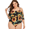 Printed Swimsuits Tummy Control Swimwear Monokini Adjustable Shoulder Swimsuit