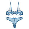 Super Thin Transparent Lace Bra Breathable Sexy Embroidery comfort Set Bow See Through Women Sexy Underwear
