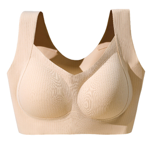 Top Thin Smooth Anti Sagging Jelly Breathable Ice Silk Push-up Wireless Bralette Yoga Sports Seamless Bra for Women