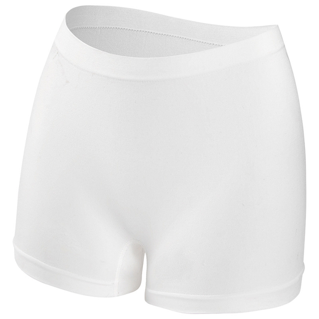Women's Plus Size Nylon Thongs Sports Knitted Stretch Seamless Safety Panties Inner Shorts with Logo on Waist Can Be Worn Girls