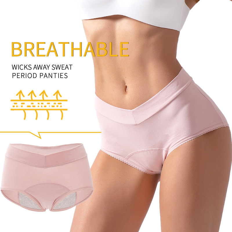 Large V-Waist Period Panties for Women Before and After Menstruation Leak Proof Menstrual Pants