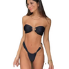Women Summer Sexy 2 Piece Sets Beach Solid Colors Bikinis