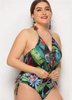 Summer Women One-Piece Swimsuit Bandage Crotchless Swimwear One Piece Swimsuit