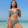 Customizable Pattern Sexy Backless Strap Bikini Beach Swimwear for Women