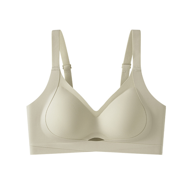 Comfortable Seamless Push Gel Sports Bra for Women Adjustable Wireless Fixed Cups Non-Slip Straps Everyday Bras