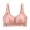 Comfortable Seamless Pregnancy Nursing Bra with Lace Embroidery Convenient for Breastfeeding Postpartum