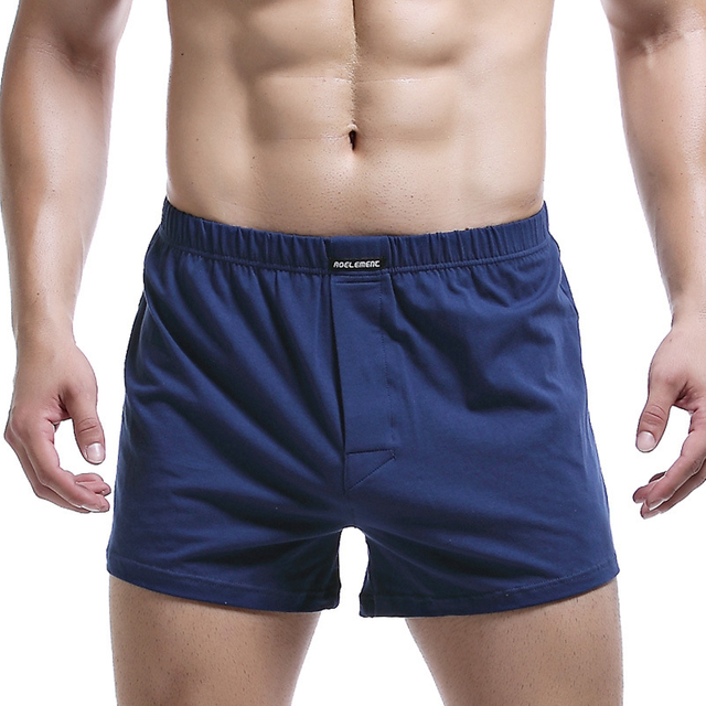 Mens Boxer Shorts Soft Knit Comfortable Breathable Cotton Boys Men Underwear Boxers 