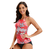 Custom Logo Tankini With Cover Up Bikini 2pcs Drawstring Skirt Beach Wear Bathing Suits Women Swimwear Beachwear
