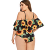 Printed Swimsuits Tummy Control Swimwear Monokini Adjustable Shoulder Swimsuit