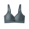 Comfortable Seamless Push Gel Sports Bra for Women Adjustable Wireless Fixed Cups Non-Slip Straps Everyday Bras