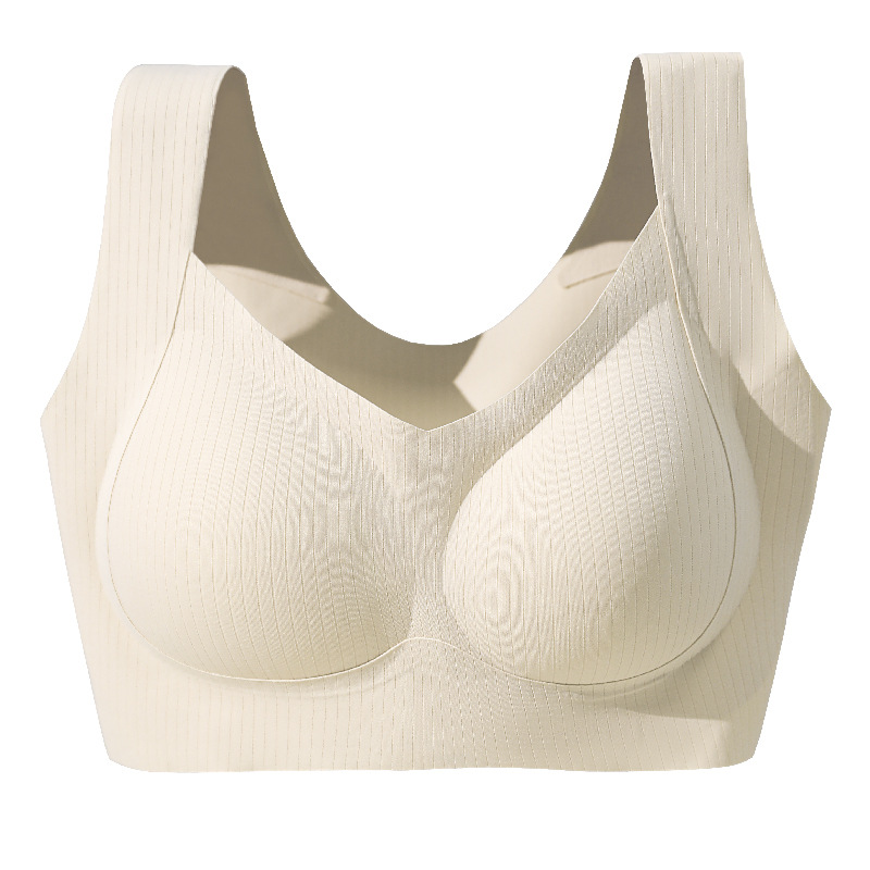 Top Thin Smooth Anti Sagging Jelly Breathable Ice Silk Push-up Wireless Bralette Yoga Sports Seamless Bra for Women