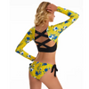 Women Two Piece Rash Guard Swimsuits Swim Shirt Bathing Suit with Gril Rashguard