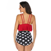 Women's Stretch Bathing Suits Color Block Slimming Swimwear Tummy Control One Piece Swimsuits