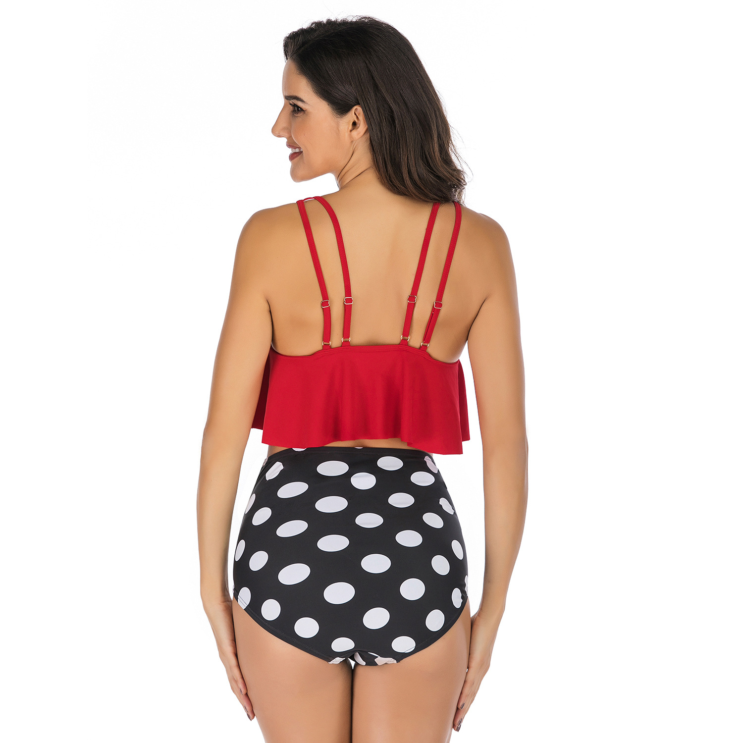Women's Stretch Bathing Suits Color Block Slimming Swimwear Tummy Control One Piece Swimsuits