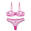 Super Thin Transparent Lace Bra Breathable Sexy Embroidery comfort Set Bow See Through Women Sexy Underwear