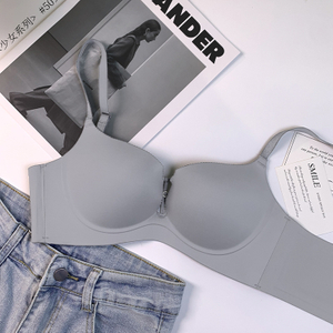 Authentic Summer Thin Style Women's Intimates Small Breasts Push-Up Enlargement Adjustable Breast-Retracting Solid Seamless Bra