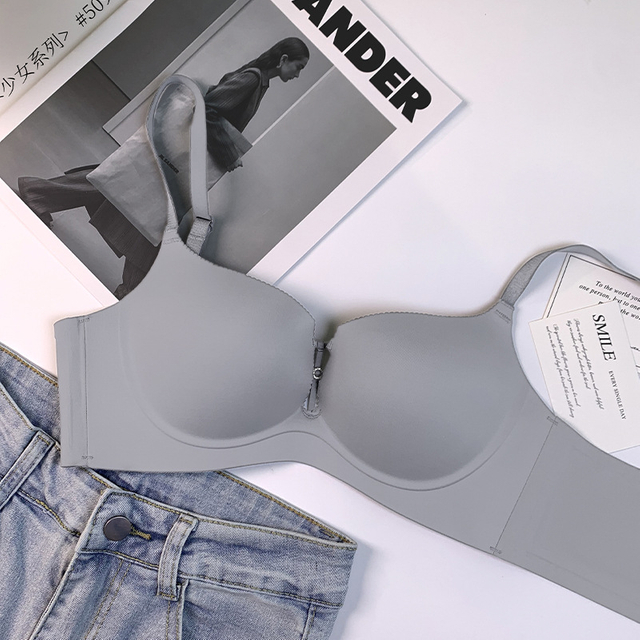 Authentic Summer Thin Style Women's Intimates Small Breasts Push-Up Enlargement Adjustable Breast-Retracting Solid Seamless Bra