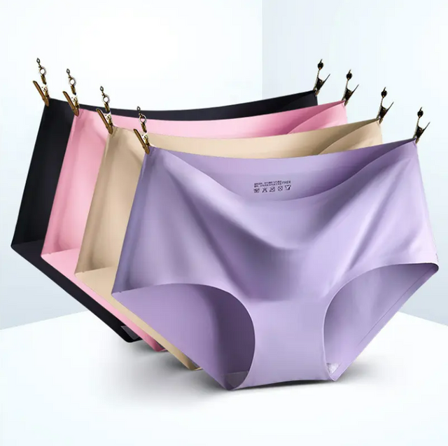 eamless Ice - Silk Women's Underwear Thin Style for Summer With Crotch Breathable Sexy and Young