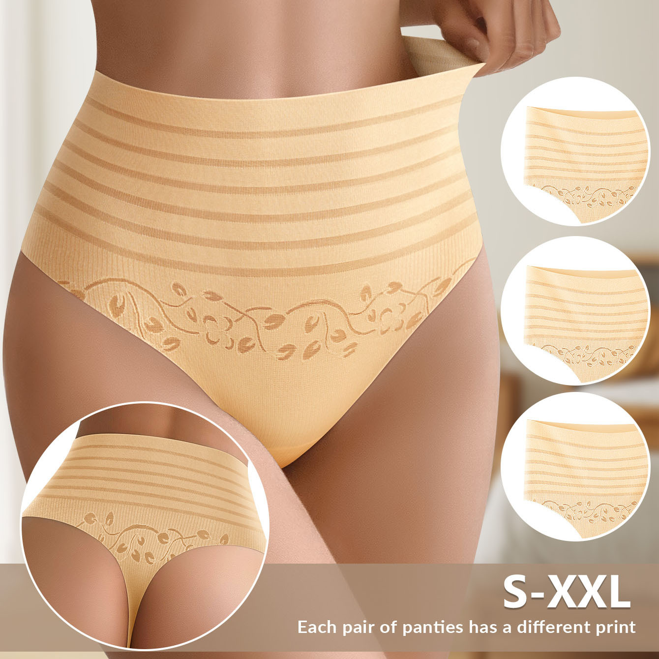  Large Size Sexy Nylon Ladies Lingerie Underwear Panties Thongs Cheeky Fat Women Sexy Panty Thong