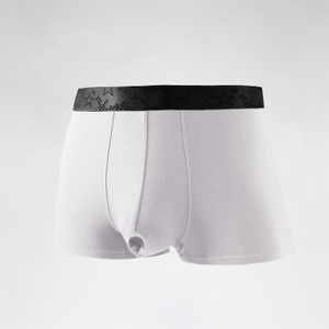 Men's Mid-Rise Boxer Underwear Custom Polyester Fiber Breathable Plain Boxers with Print Pattern