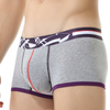 Custom Lettering Waistband Men's Underwear Boxer Shorts With Combined Color Binding Tape Around Pouch