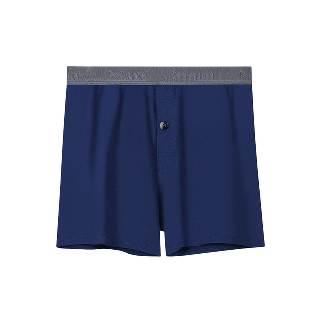 Men's Bamboo Fiber Boxer Underwear Solid Color Mid-Waist Pajama Pants Large Size Arrot Briefs