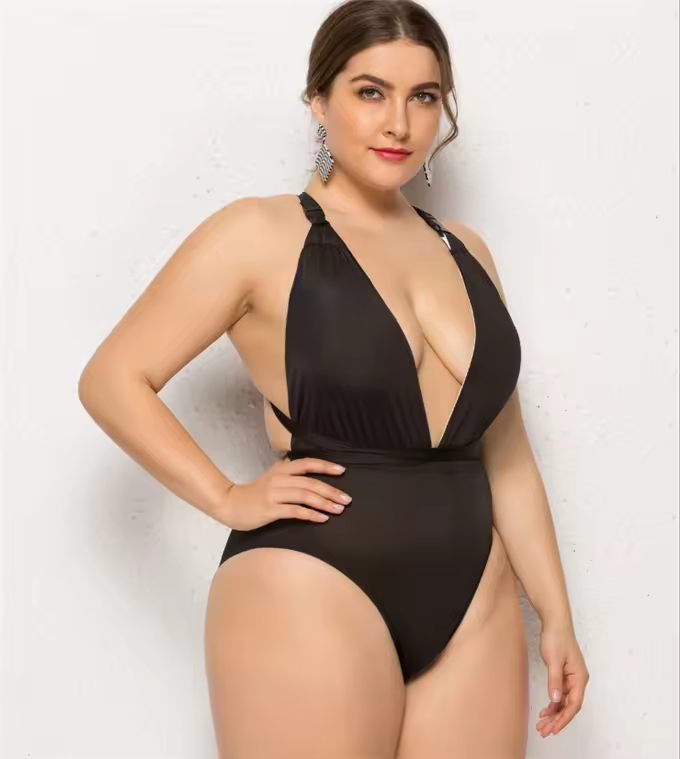 Sexy Swimwear Ladies Monkini Luxury Plus Size Swim One Piece Bikinis for Fat Women