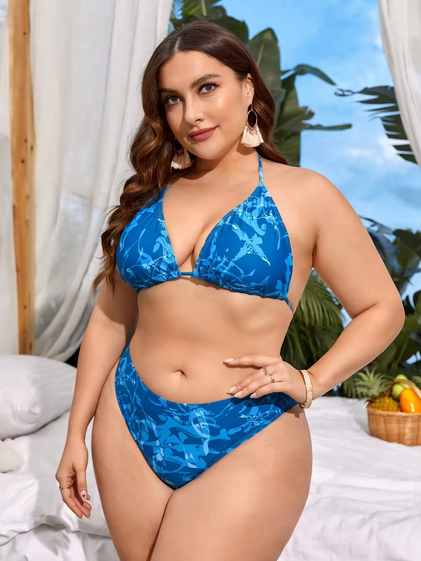 Custom Print Swimming Suits Plus Size Swimwear For Fat Women