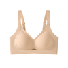 Comfortable Seamless Push Gel Sports Bra for Women Adjustable Wireless Fixed Cups Non-Slip Straps Everyday Bras