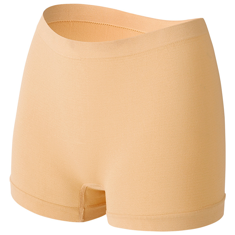 Women's Plus Size Nylon Thongs Sports Knitted Stretch Seamless Safety Panties Inner Shorts with Logo on Waist Can Be Worn Girls