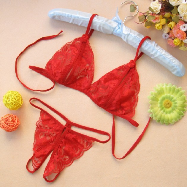 Comfortable Women's Sexy Bralette Lingerie Set Lace Hollow Ruffles Decoration One Size Women's Underwear