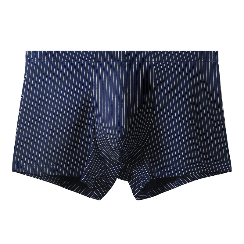 Men's Cotton Mid-Rise XL Boxer Briefs Shorts Loose Arrow Woven Plaid Stripe Underwear Breathable Plaid Stripe Pant