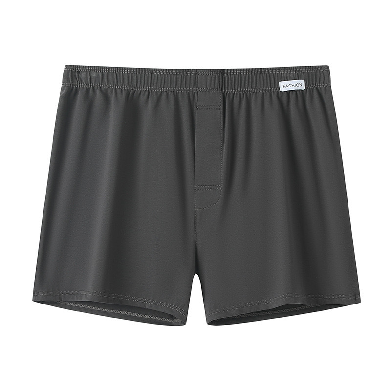 Men's Comfortable Loose Boxer Underwear 95% Cotton Plus Size Four-Corner Short Pajama Pants 4XL Silk with Logo on Waist