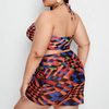 Lady Three-piece Swimsuit Mini Printed Sexy Backless Swimsuit