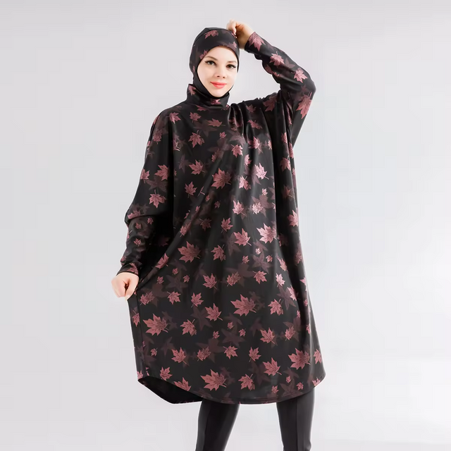 Printing Swimwear For Muslim Woman Suit 3pcs Comfortable Burkini Muslim Swimsuit