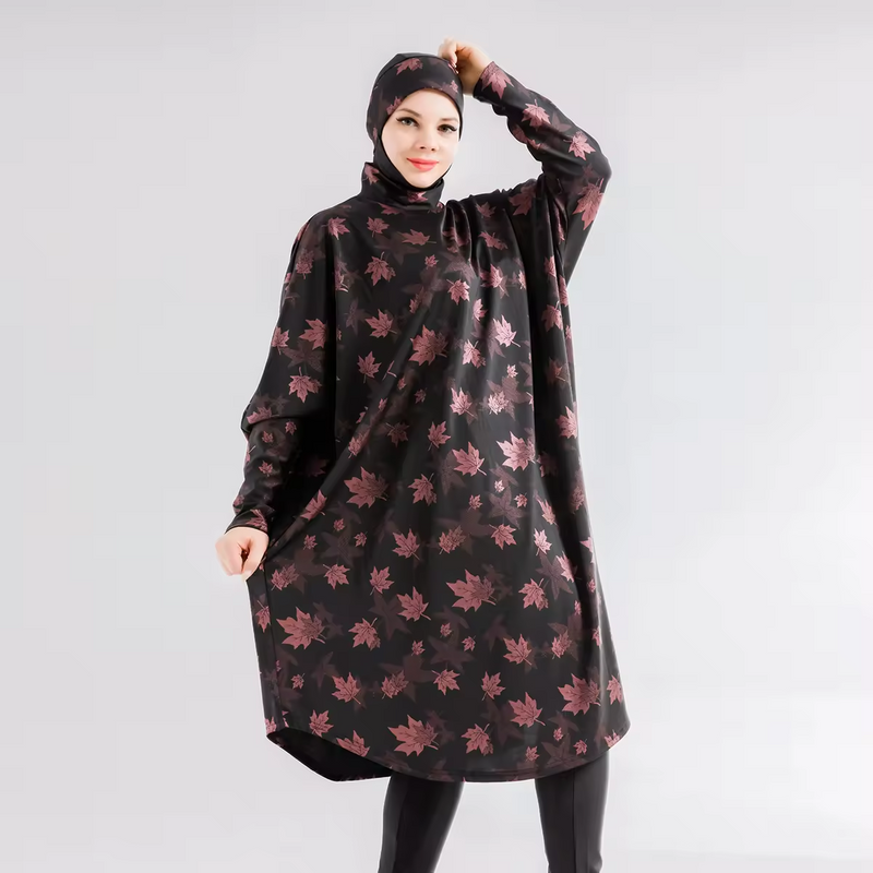Printing Swimwear For Muslim Woman Suit 3pcs Comfortable Burkini Muslim Swimsuit