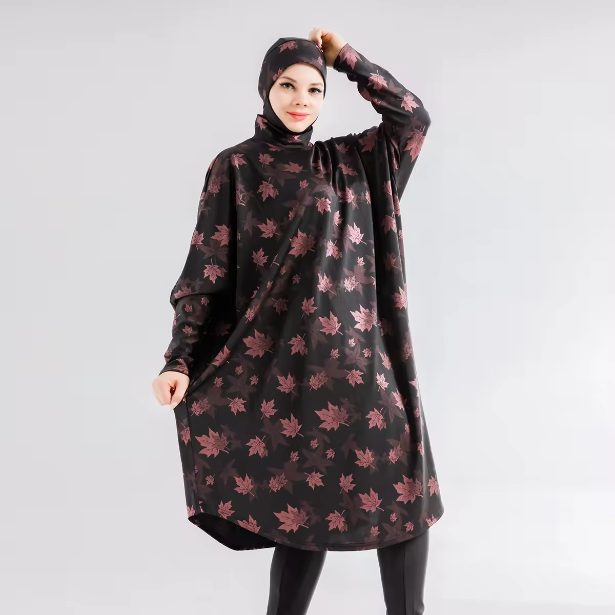 Printing Swimwear For Muslim Woman Suit 3pcs Comfortable Burkini Muslim Swimsuit