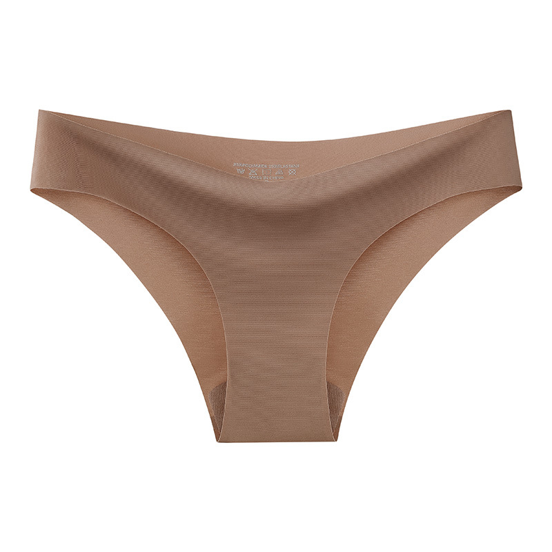 Women's Comfortable Minimalist Half-Hugging Triangle Pants U-Shaped Waistband Solid-Color Seamless G-String Everyday Low-Rise