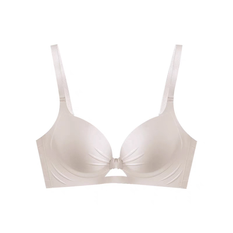 Women's Summer Stylish Seamless Everyday Knitted Bra and Panties Wire-Free Support Breathable Underwear