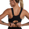 Plus Size Sports Bra with Zipper Fitness Bra for Running Gym Tops Women Yoga Top Adjustable Straps Sport Bra