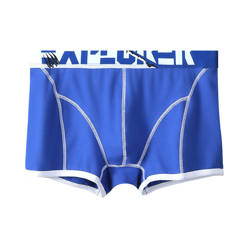 Men's Mid-Rise Boxer Shorts Stylish Logo Waist Summer Thin Comfortable Loose Fit Breathable Knitted Underwear Trendy