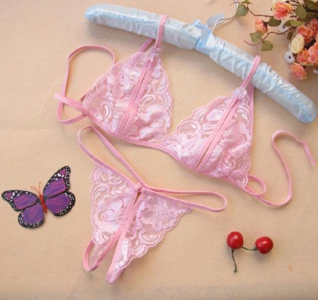 Comfortable Women's Sexy Bralette Lingerie Set Lace Hollow Ruffles Decoration One Size Women's Underwear
