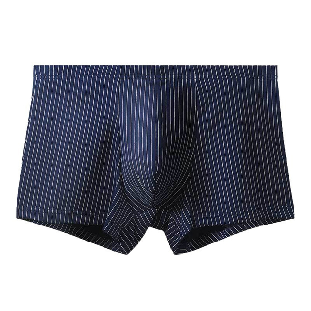 Men's Cotton Mid-Rise XL Boxer Briefs Shorts Loose Arrow Woven Plaid Stripe Underwear Breathable Plaid Stripe Pant
