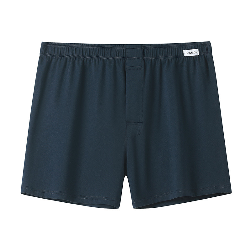 Men's Comfortable Loose Boxer Underwear 95% Cotton Plus Size Four-Corner Short Pajama Pants 4XL Silk with Logo on Waist