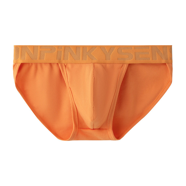 Men's Mid-Waist Modal Ribbed High-Cut Briefs Comfortable XL Sexy Print Shorts Knitted Fabric Men's Underwear Waist