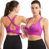 Custom Logo Fitness Yoga Bra for Running Adjustable Strap Sports Workout Top