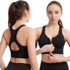 Plus Size Shock-absorbing Sports Yoga Underwear Cross Back Front Zipper Fitness Bras