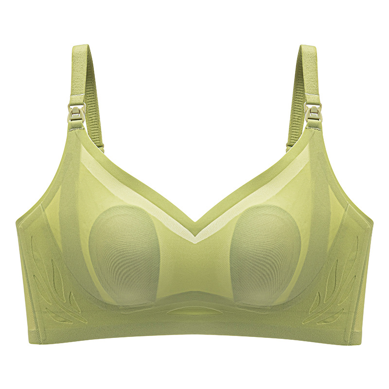 Casual Seamless Full Coverage Plus Size One-Piece Anti Sagging Ice Silk Adjustment Bra for Women